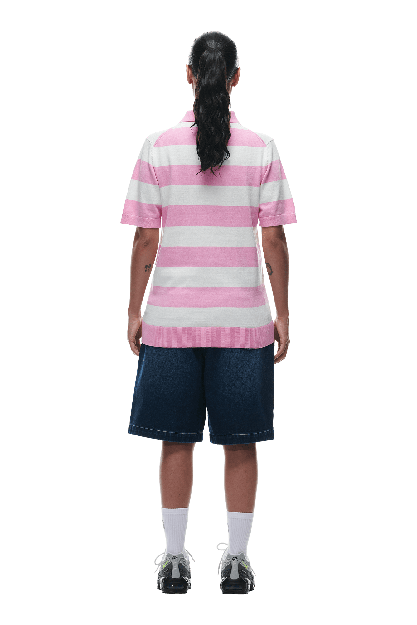 STRIPED POLO PINK