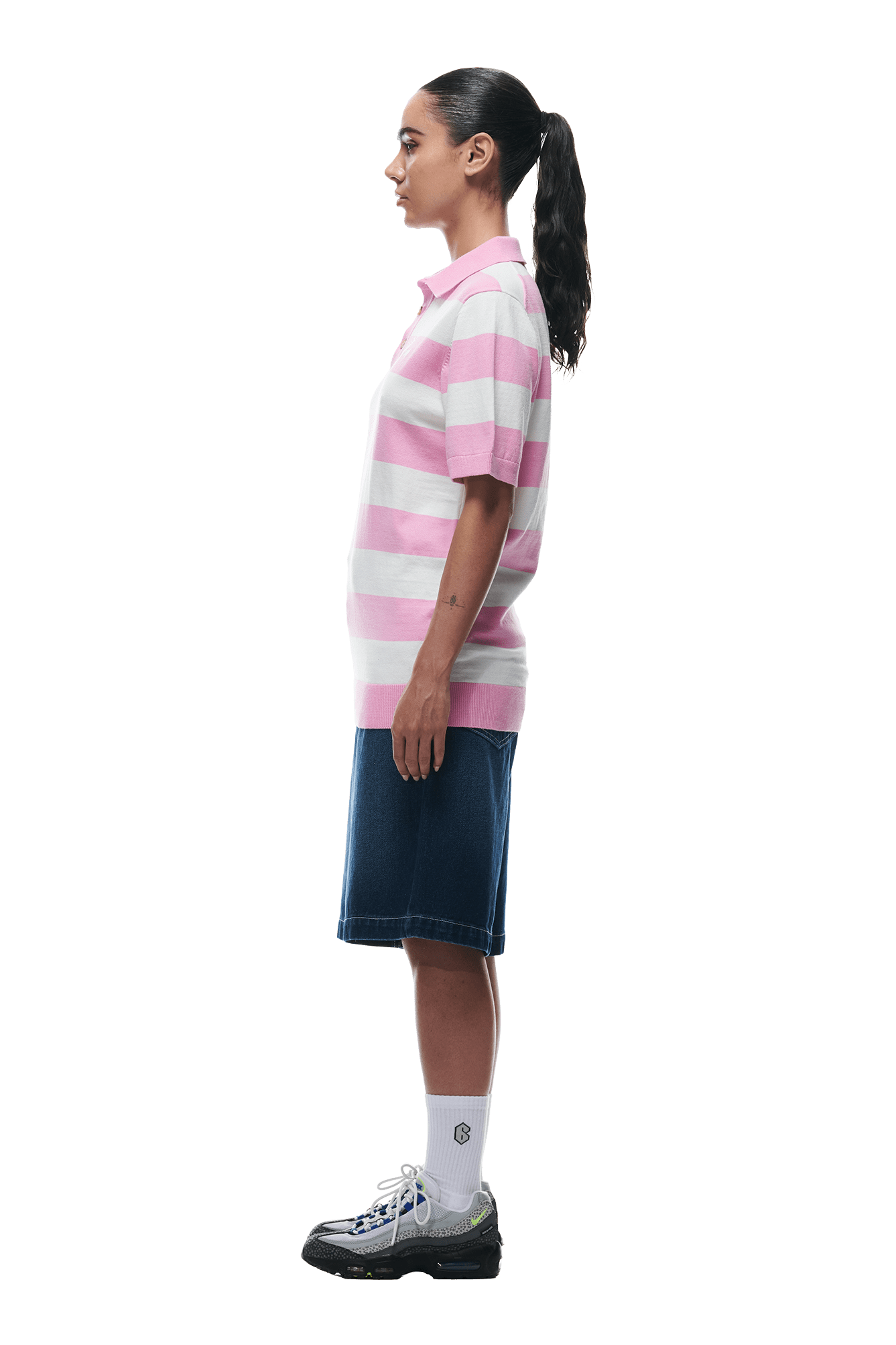 STRIPED POLO PINK