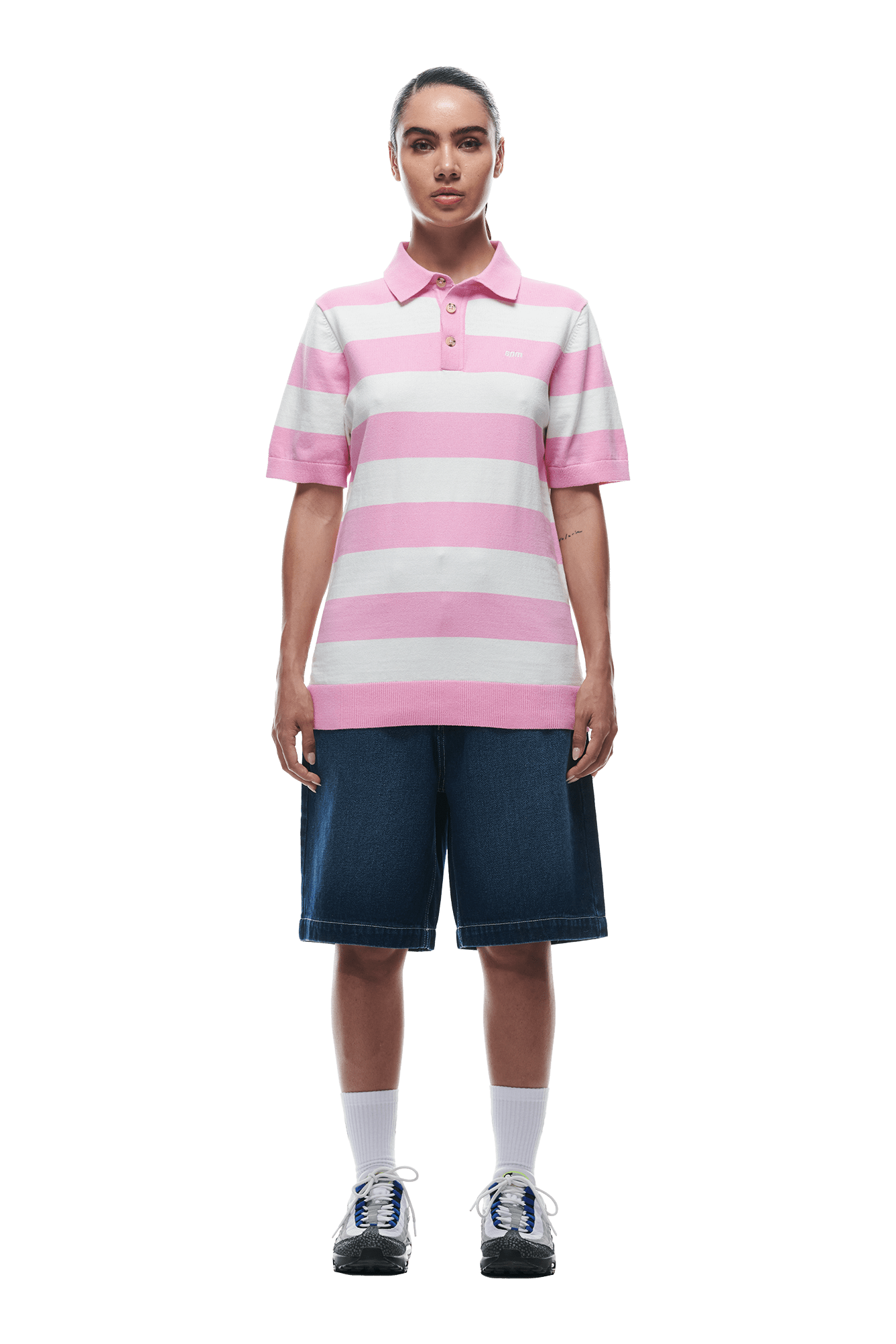 STRIPED POLO PINK