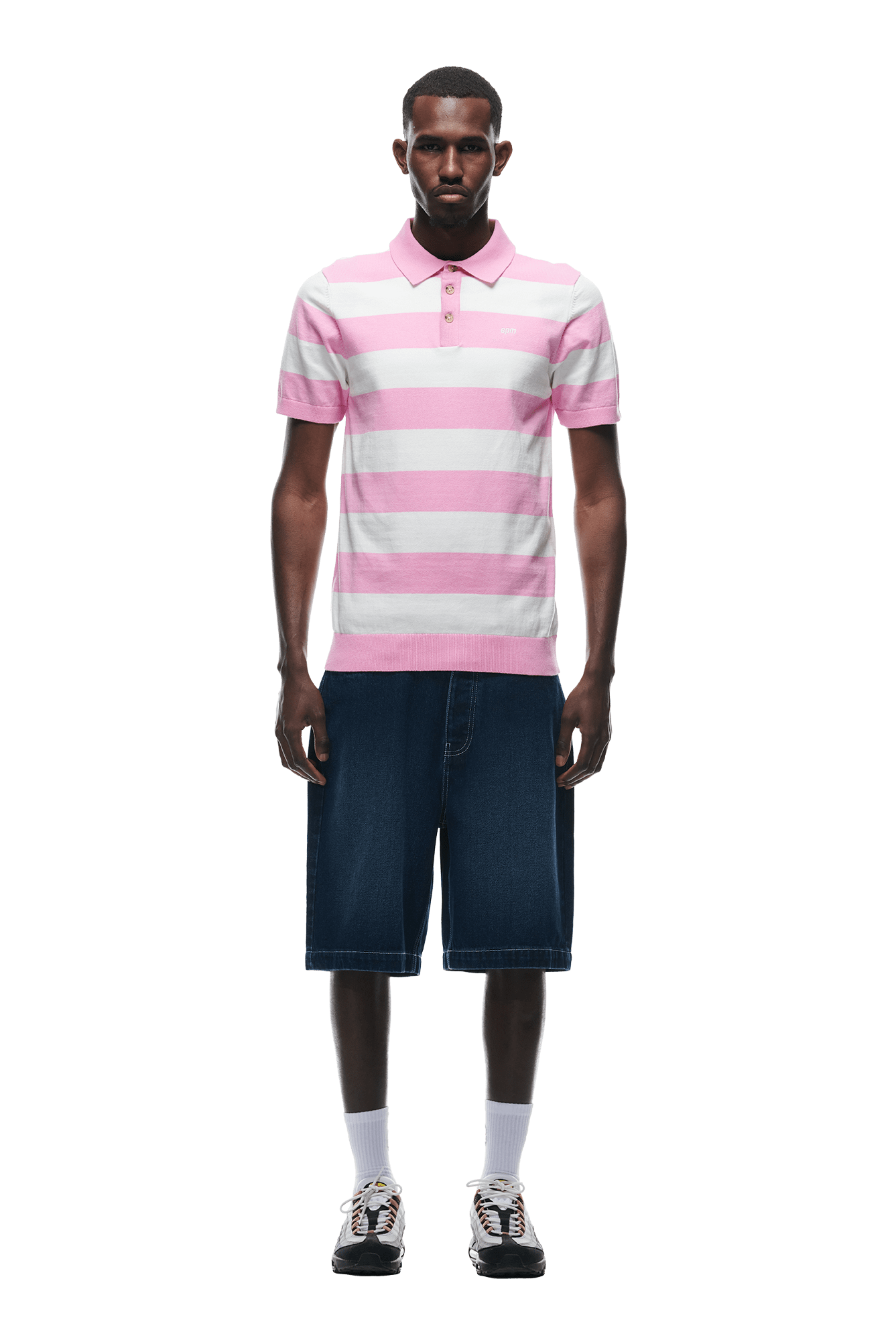 STRIPED POLO PINK