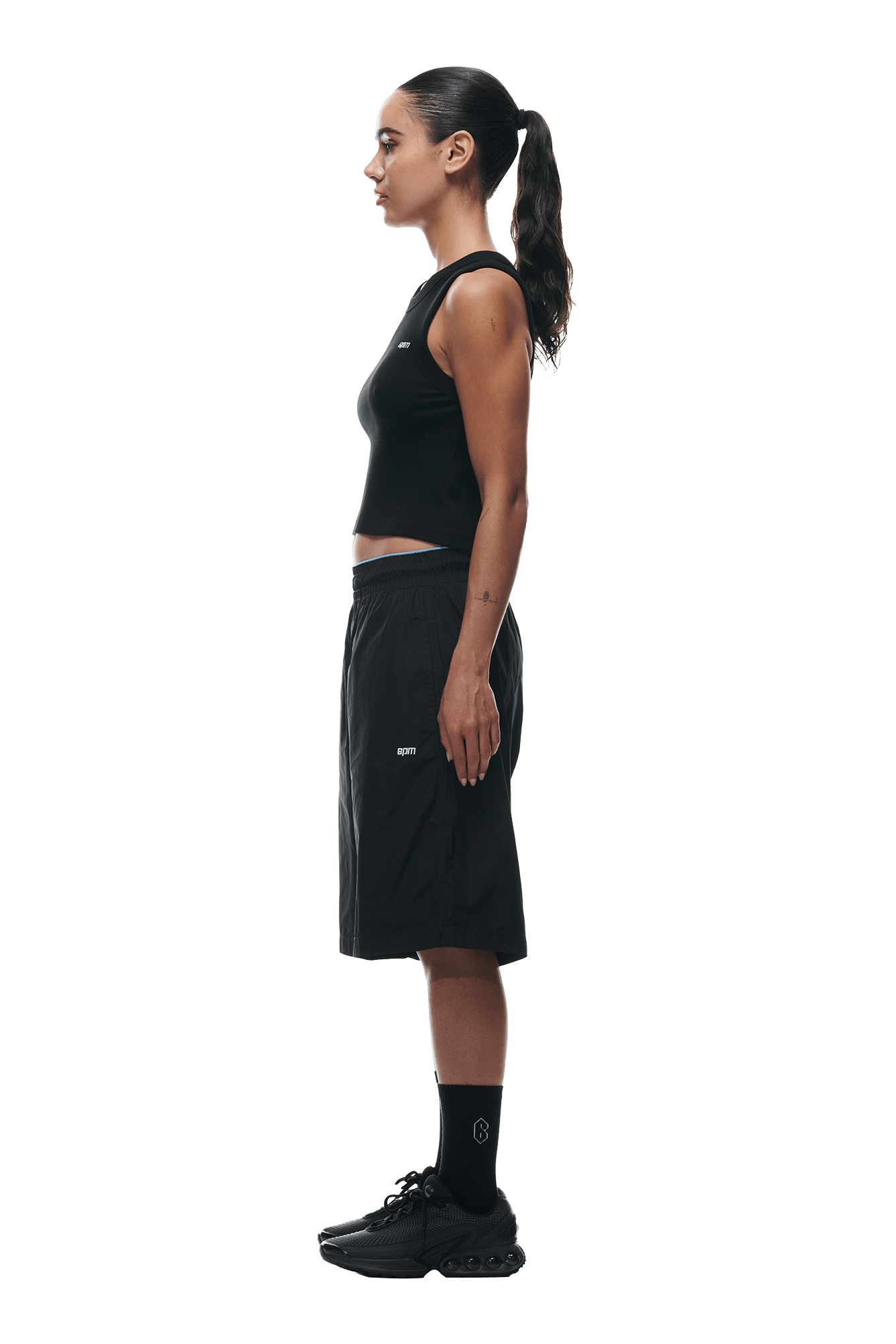 BAGGY NYLON SHORTS BLACK