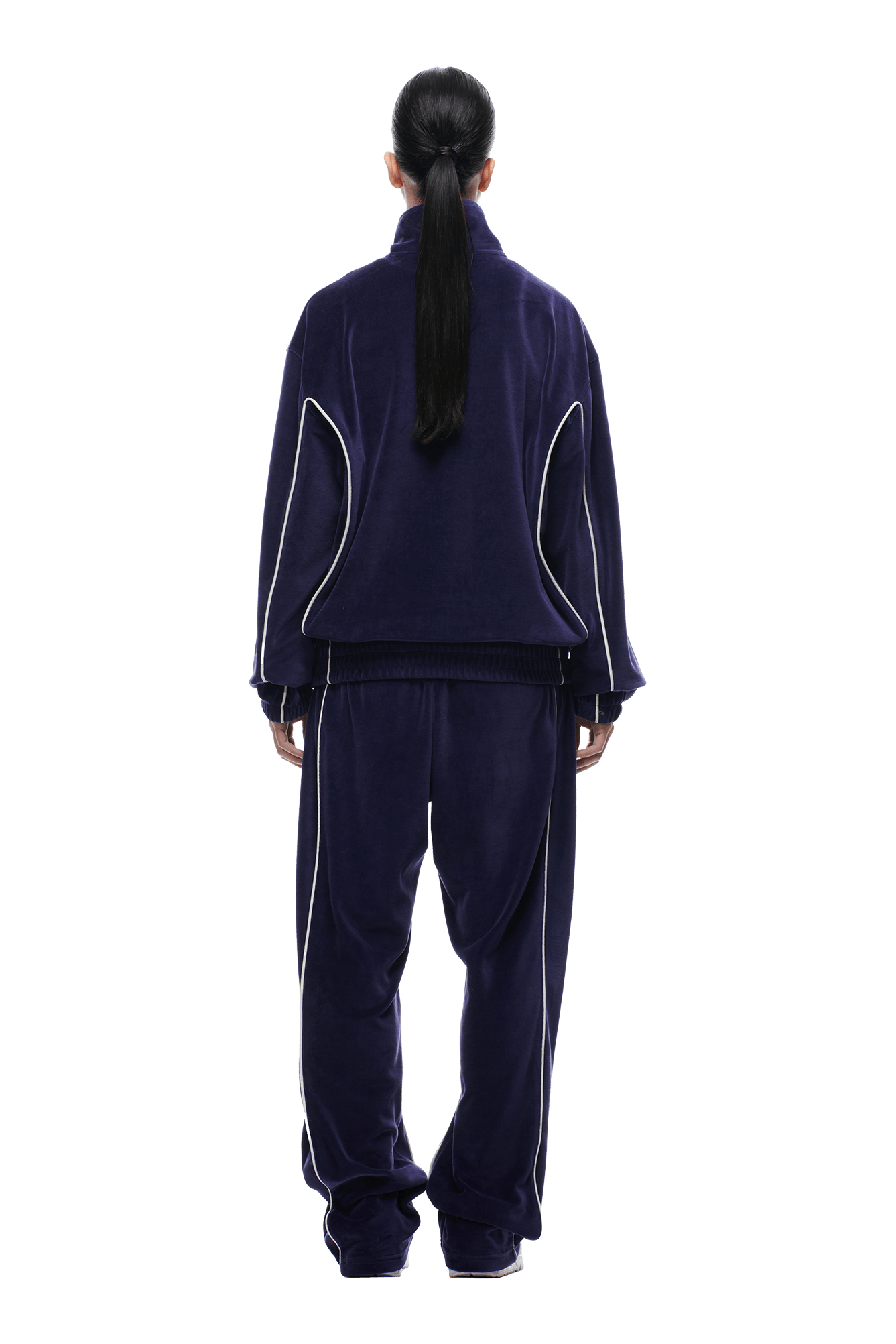 VELOURS TRACK JACKET ORBIT BLUE