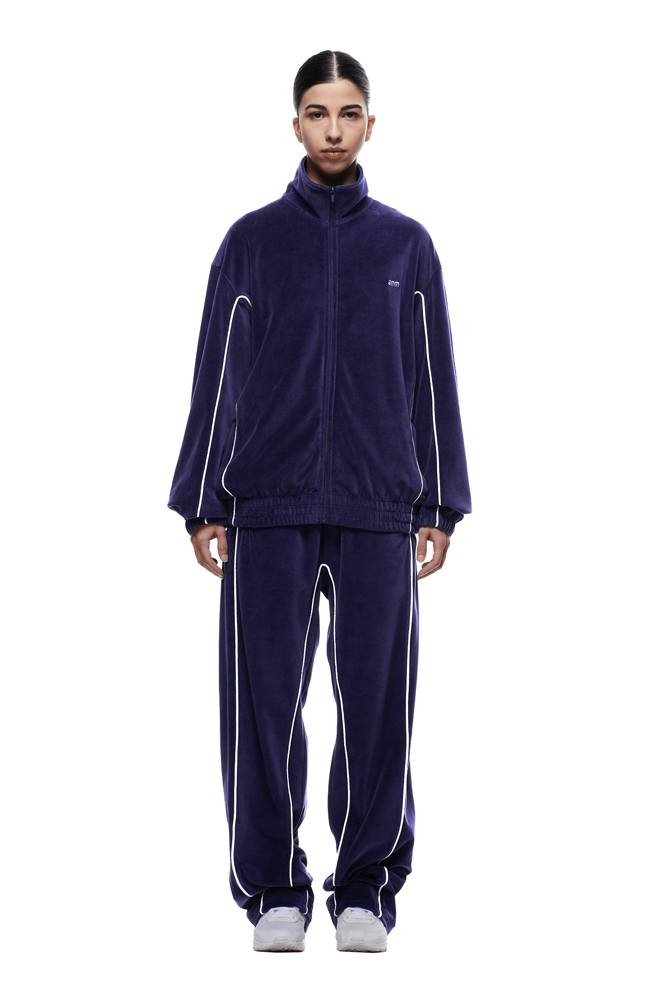 VELOURS TRACK JACKET ORBIT BLUE