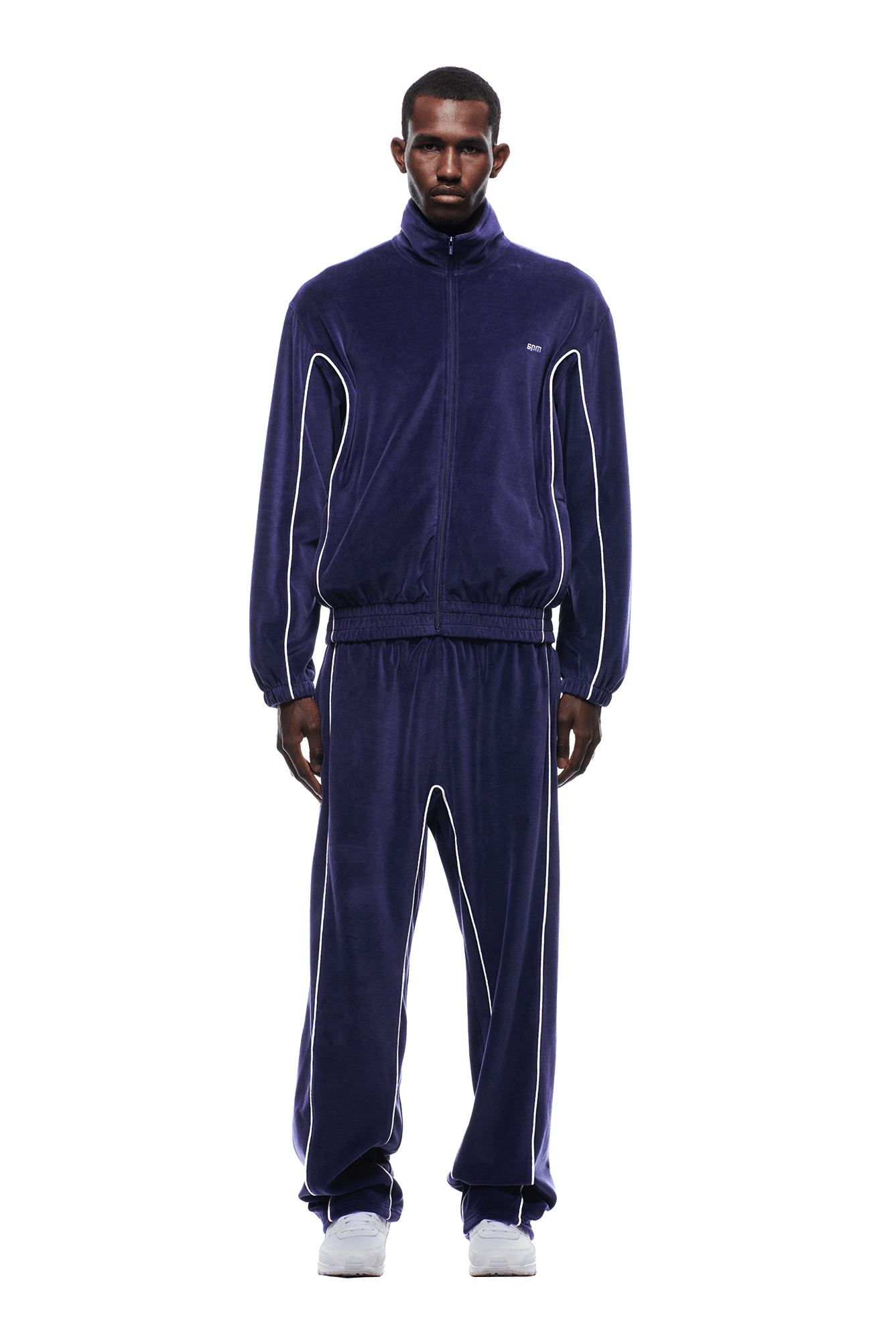 VELOURS TRACK JACKET ORBIT BLUE