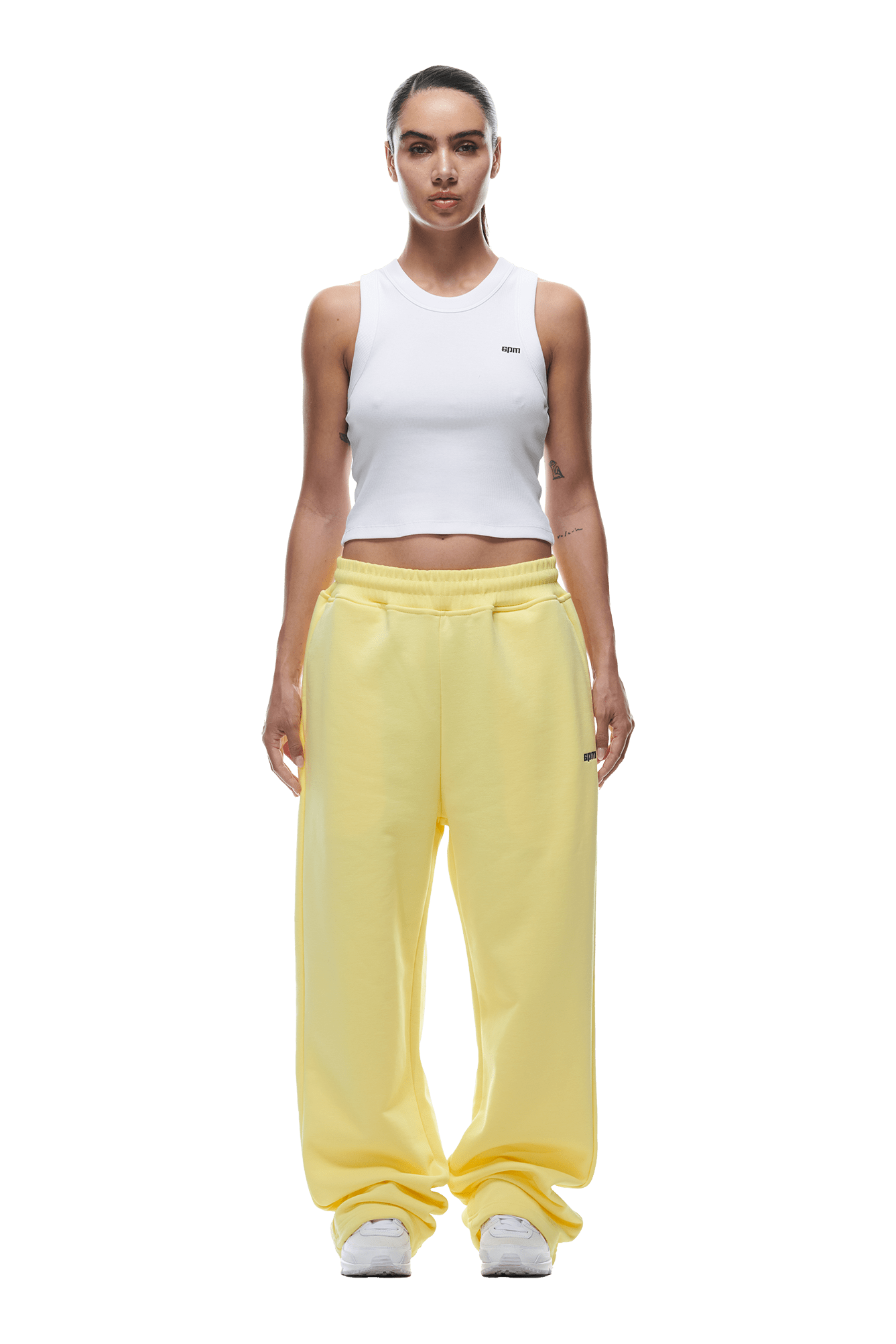 OPEN LEG JOGGER BRIGHT LEMON