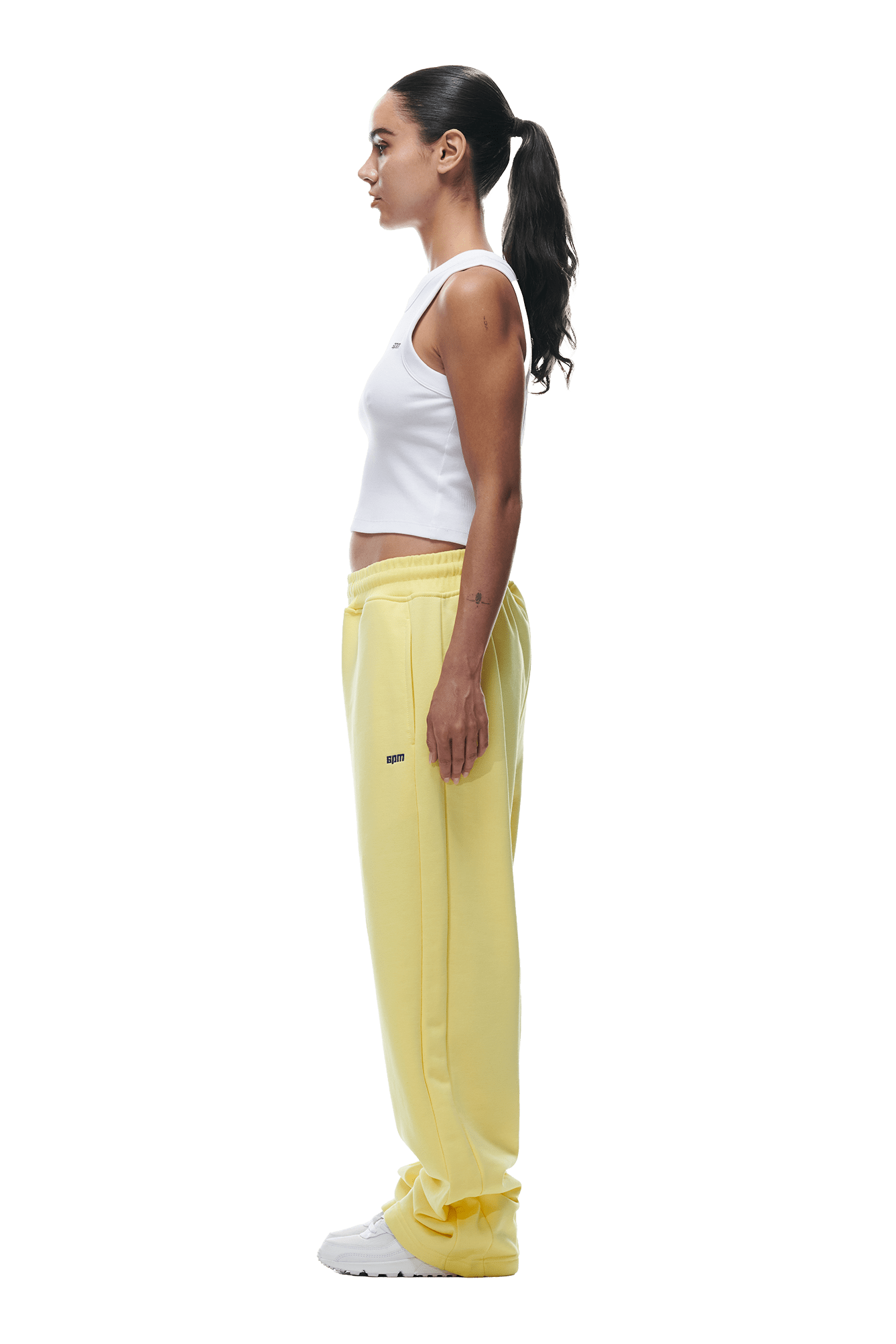 OPEN LEG JOGGER BRIGHT LEMON