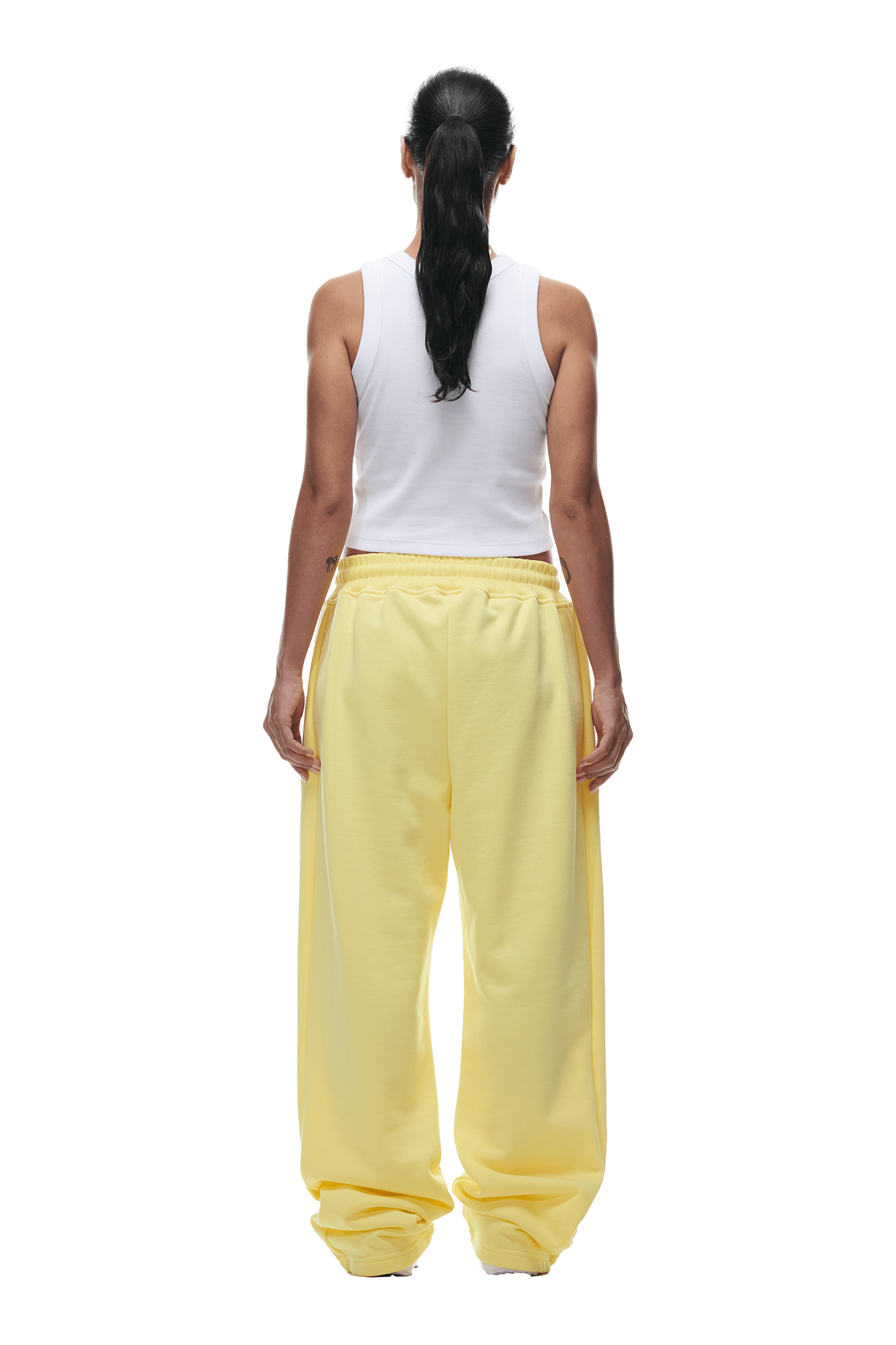 OPEN LEG JOGGER BRIGHT LEMON