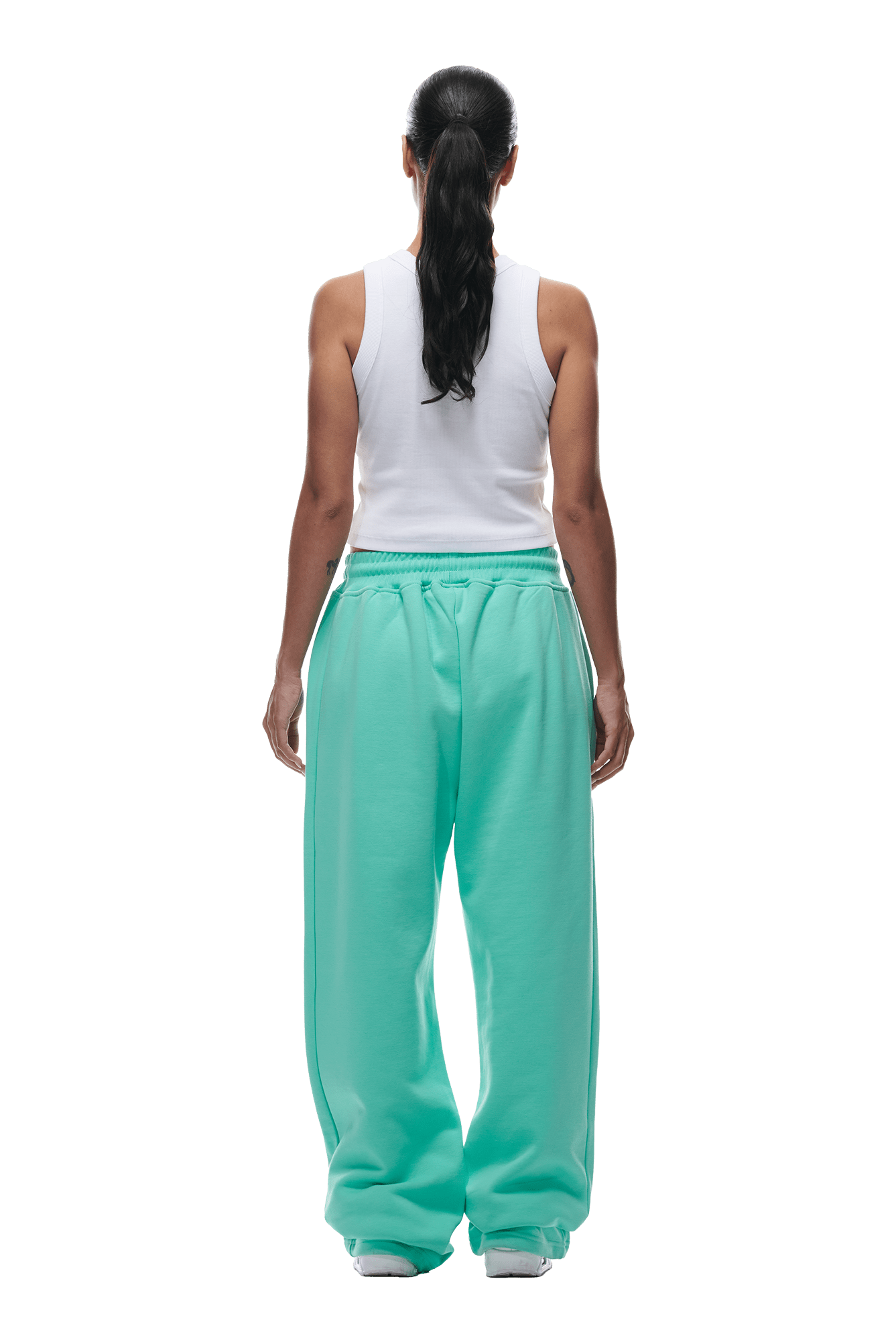 OPEN LEG JOGGER LIGHT MOSS