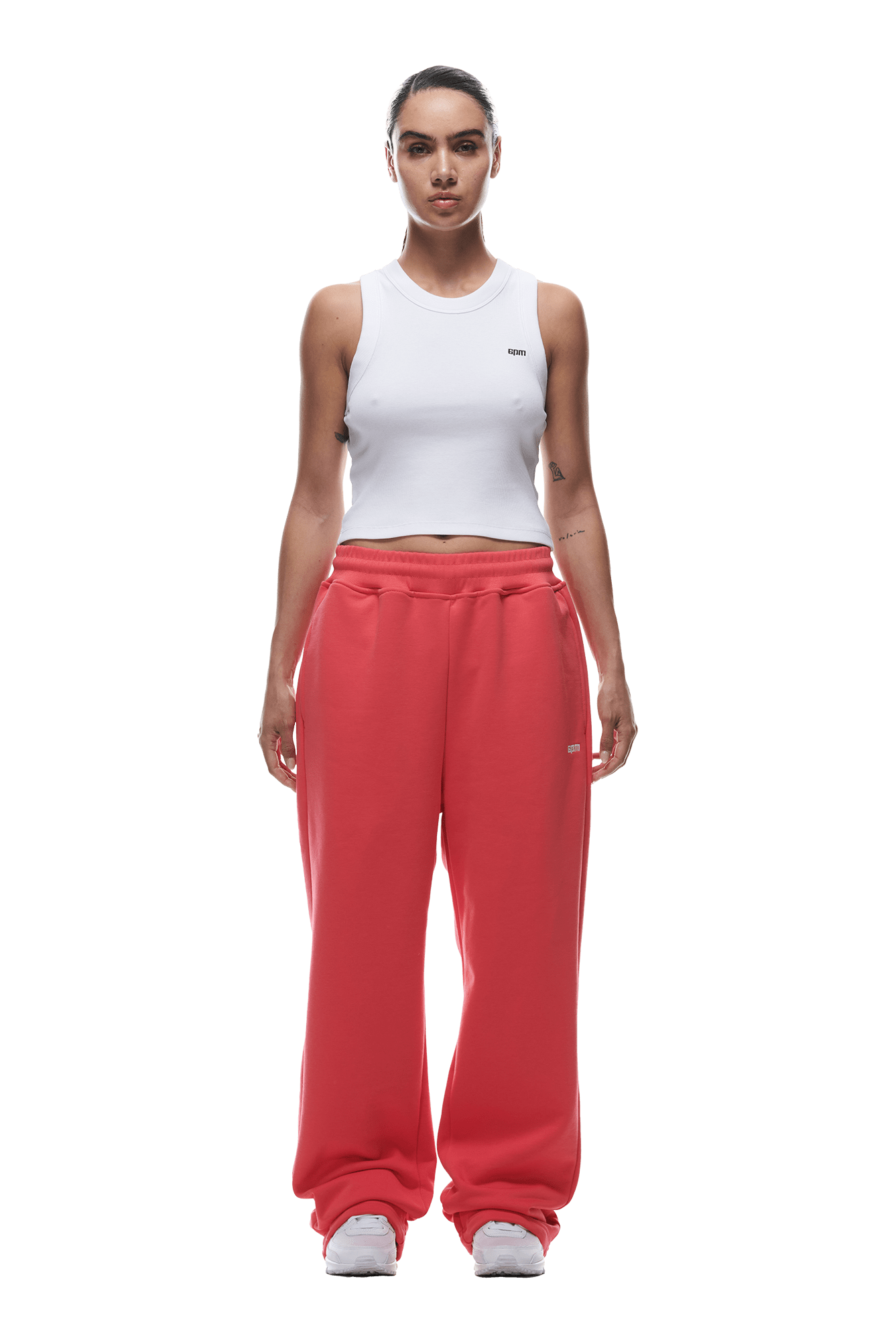 OPEN LEG JOGGER HIBISCUS PINK