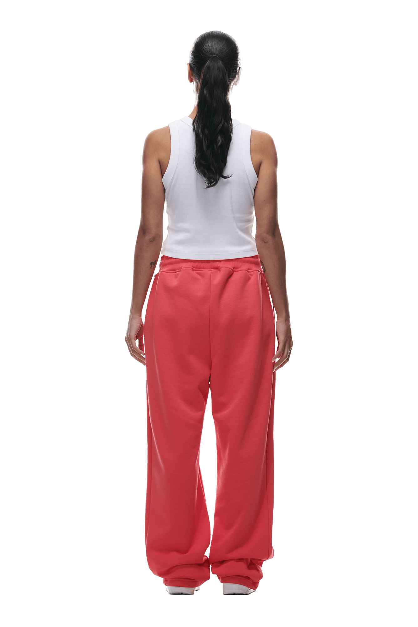 OPEN LEG JOGGER HIBISCUS PINK