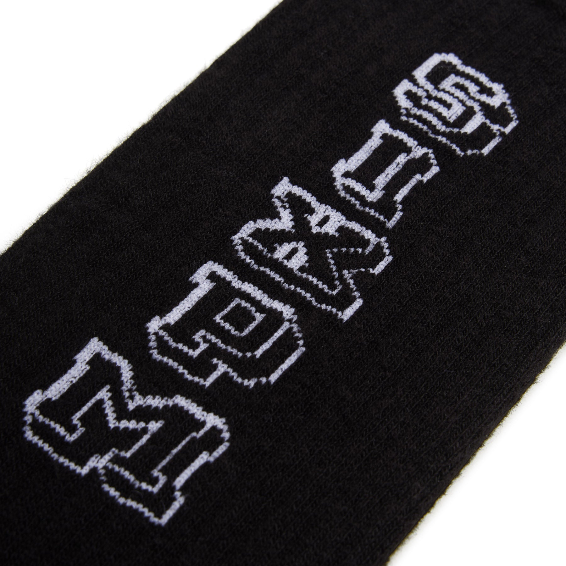 COLLEGE SOCKS BLACK WHITE