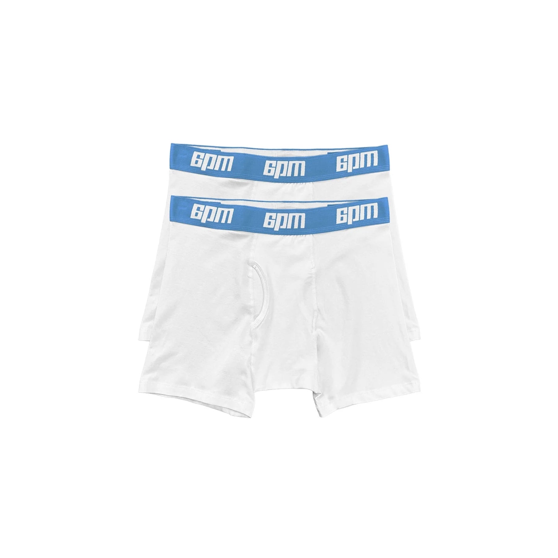 BOXER SHORTS WHITE/BABY BLUE (2-PACK)