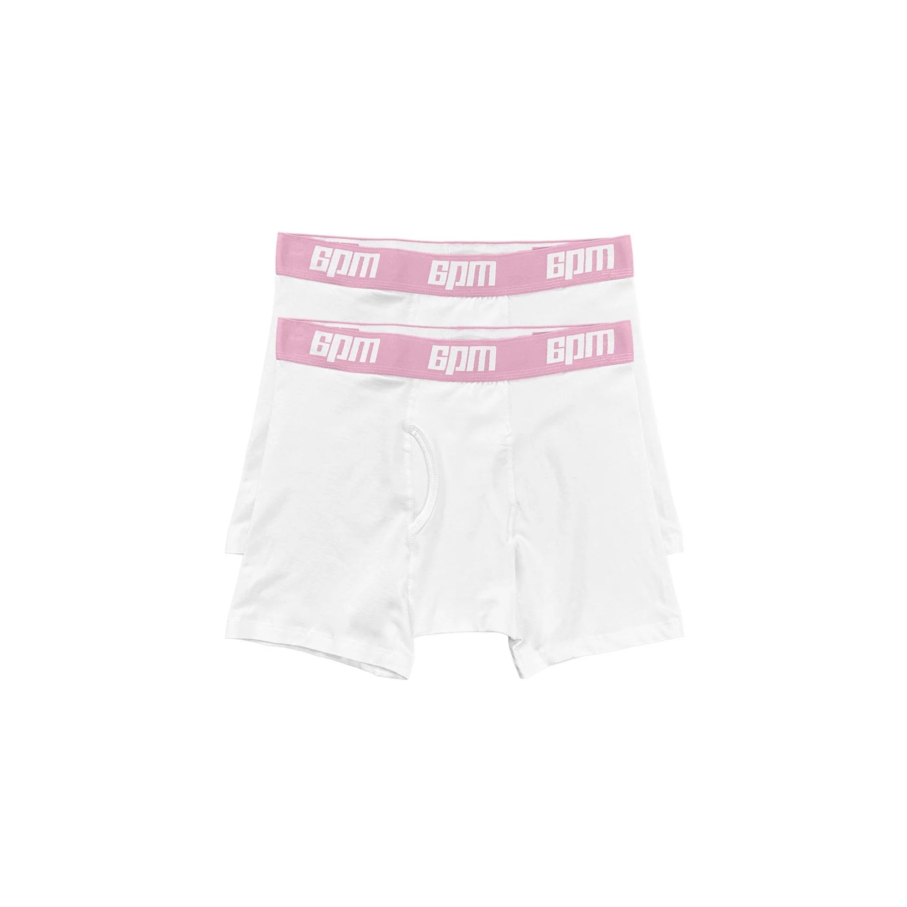 BOXER SHORTS WHITE/PINK (2-PACK)