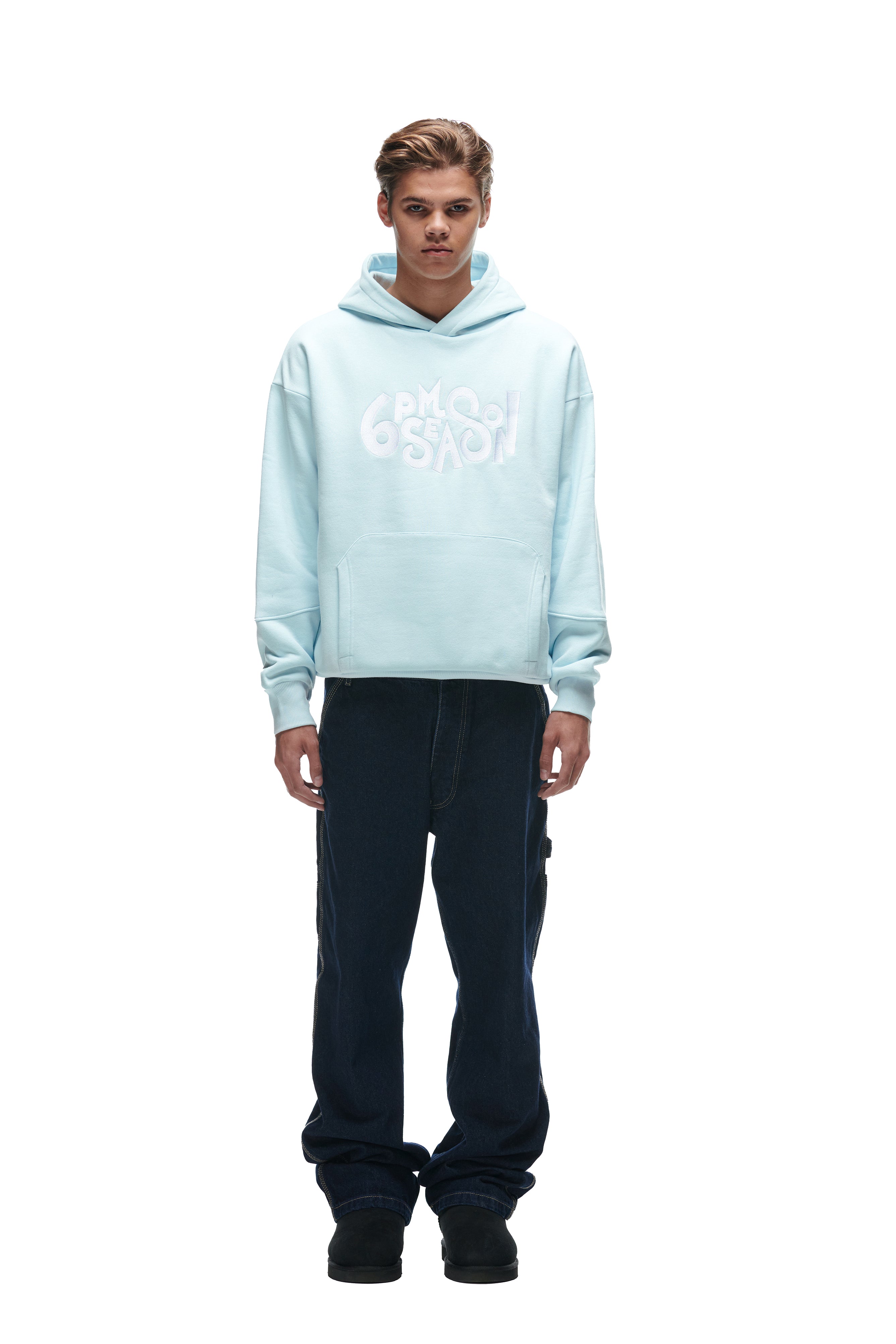 DOUBLE HOODIE ICE BLUE